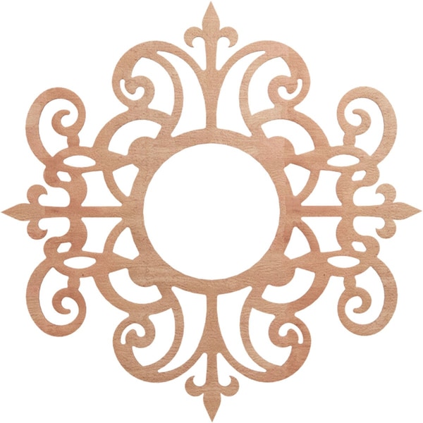 Ekena Millwork Dijon Wood Fretwork Pierced Ceiling Medallion, Cherry, 40"OD x 13"ID x 1/4"T CMWP40X40X0250DICH - main